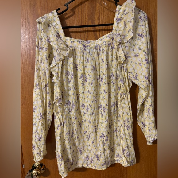 NWT! Chaps Women’s Blouse Spring  DNM 2 YELLOW MU Medium - Picture 2 of 15